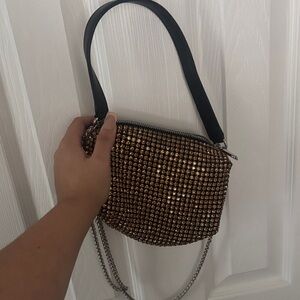 Elegant Black and Gold Women's Bag